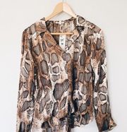 Mystree Brown Blouse NWT - Size medium