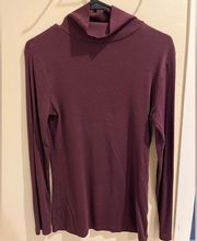 A New Day Maroon Ribbed Turtle Neck Sweater-large