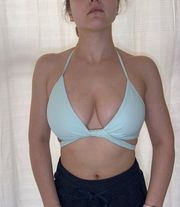 Abercrombie and Fitch Wrap Around Bikini Top - Light Turquoise - M