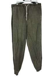 Zenana Women's Pigment Dye Drawstring Waist Jogger Pants Size XL