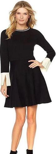 Fit and Flare Black Sweater Dress