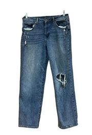 Rewash Distressed Straight Leg Blue Denim Jeans Women’s Size 9 (29)