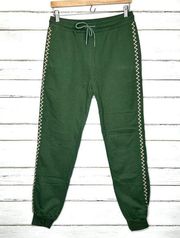 Solitaire Green Embroidered Jogger Sweatpants Size Medium