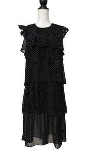 Women's Polka Dot Multi Tiered Dress, Sz M.