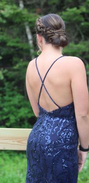 Navy Blue Prom Dress