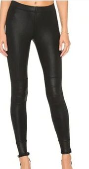 David Lerner Coated Moto Legging Jogger Pants