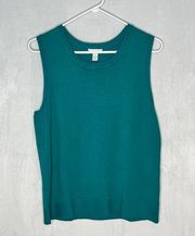 Charter Club Sweater Teal Sleeveless Cami Shirt New XL