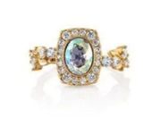 Fragrant Jewels Nutcracker Collection Aurora Borealis & Clear Rhinestone Ring