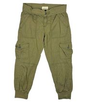 Ralph Lauren Denim & Supply Sz 26 Green Utility Jogger Pants Fold Over Waistband