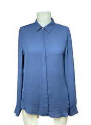 Scotch & Soda Jolie Vagabonde Navy Blue Button Down Blouse Shirt Size Small