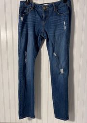Cabi Slim Boyfriend Jeans Distressed Stretch Size 4/30