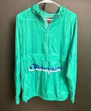 Womens vintage long sleeve pullover windbreaker jacket by Champion size large