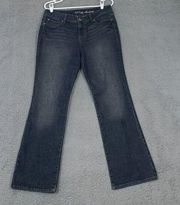 Apt. 9 Women's Boot Cut Jeans Blue Stretch Whiskered Mid Rise Pockets Denim 10