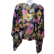 Silk Floral Print XS/S Jacket Cape