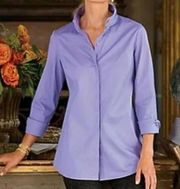 SOFT SURROUNDINGS Lavendar Purple Long Sleeve Blouse ~ Women's Size P LARGE