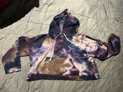 tie dye cropped hoodie