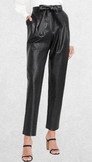 Joie Tie Waist Faux Leather Pant Size Medium Business Casual