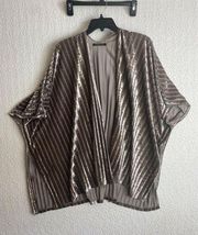 Poncho Shawl Golden Brown Semi Sheer One Size Fits All