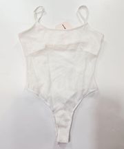 Superdown Janene Mesh Bodysuit in White