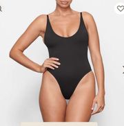 Size XL Onyx Black Scoop Neck One Piece Swim Suit Bathingsuit Women's