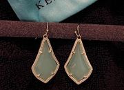 Kendra Scott Light Teal and Gold Alex drop earring