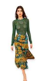 Navi by zantine midi Skirt Green & Orange