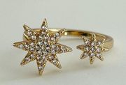 Dainty Gold Star Adjustable Ring