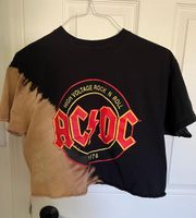 AC / DC Bleached Crop Tee