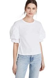 Joie Bee Short Puff-Sleeve Top