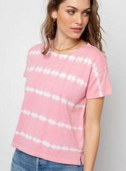 Rails Roman Pink Waves Tie Die T-shirt Pink Small