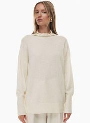 NWT The Group Babaton Luxe Cashmere Format Turtleneck in Birch - size Small