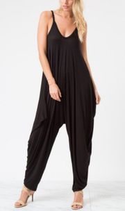 Black Sleeveless Harem Jumpsuit