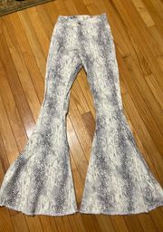 Snakeskin Flare Jeans