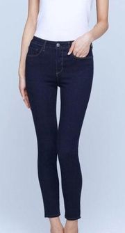 Margot Midnight Skinny High Rise Crop Blue Jeans Size 25 Inseam 27"