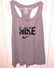 Grey active performance tank top L