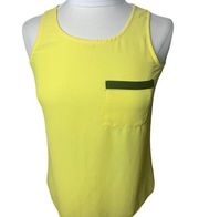 AKIRA Chicago highlighter yellow sheer tank