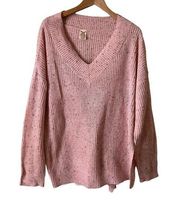 Faded Glory Pink Speckled Sweater Size 20