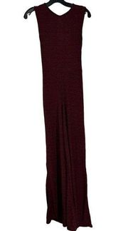 NWT Missguided Womens Tie Waist Ribbed Cutout Red‎ Jumpsuit Size 6