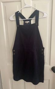 Navy Blue Corduroy Overall Dress