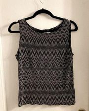 Vintage Fashion Bug Stretchy Metallic Tank Top - Size L