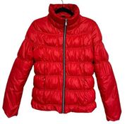 Guess Bright Red Down-Filled Puffer Coat - Size M