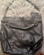 Black and Silver Coach Handbag