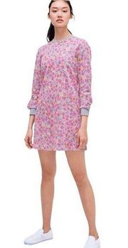 Kate Spade Marker Floral Ruffle Sweatshirt Dress