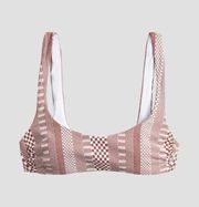 NWT  Celeste ruched printed bikini top