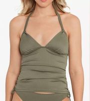 NWT Salt and Cove olive green large bathing suit top