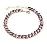 Blue
Enamel Gold Link Chain