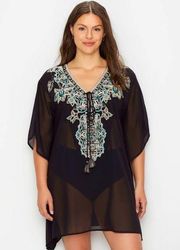 Miraclesuit Black Cloisonne Cover-Up Size L