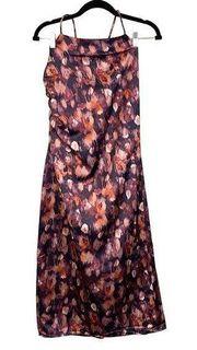 Jason Wu Women Floral Watercolor Open Back Spaghetti Strap Midi Dress Small NWT