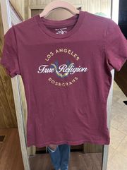 True Religion Burgundy  T-shirt