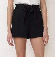 LC Lauren Conrad 3" High-Waisted Paperbag Shorts Black